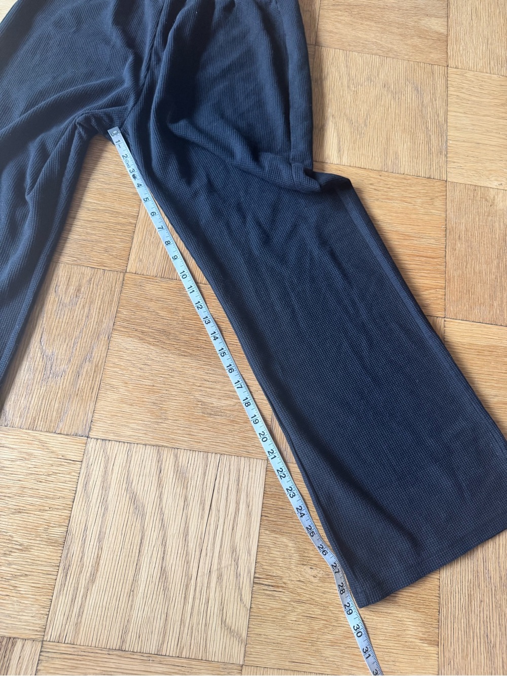Comfrt Waffle Knit Lounge Pants XL Pajama Cozy Casual Black Elastic Waist - Picture 7 of 8